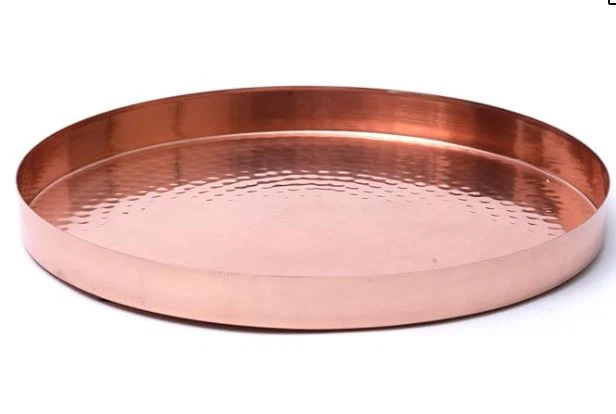 Copper Metal Dekoratif Plato 29cm Sifas Textured